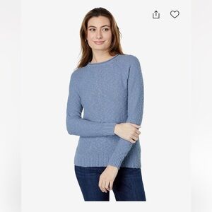LL Bean Midweight Cotton Slub Rollneck Sweater - Soft Indigo XS
